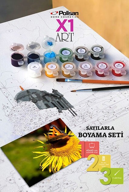 Polisan X1 Art Boyama Seti 40X60 cm Çiçek 2