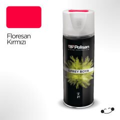 Polisan Floresan Kırmızı Sprey Boya 400 ml