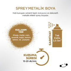 Polisan Metalik Altın Sprey Boya 400 ml