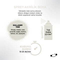 Polisan Akrilik Kırık Beyaz Sprey Boya 400 ml - RAL 9010