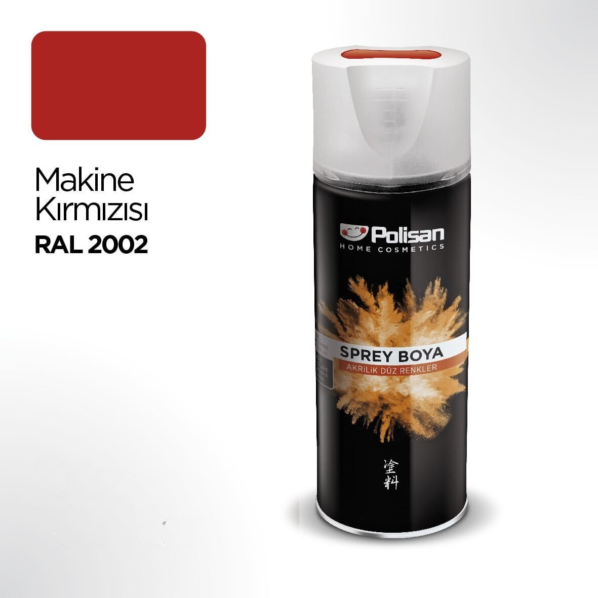 Polisan Akrilik Makine Kırmızısı Sprey Boya 400 ml - RAL 2002