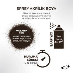 Polisan Akrilik Kahve Sprey Boya 400 ml - RAL 8016