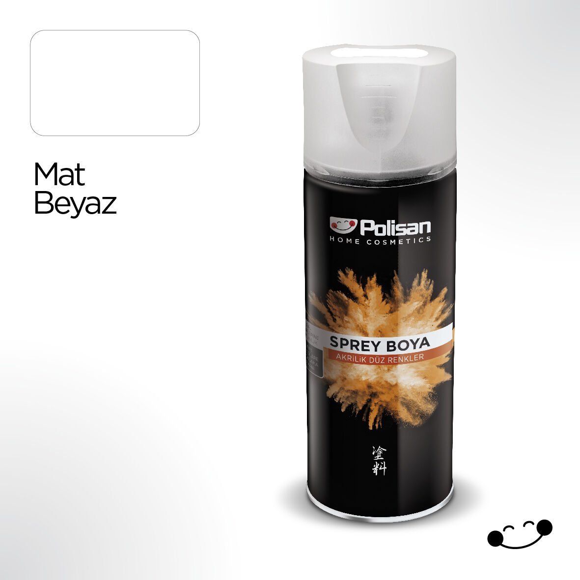 Polisan Akrilik Mat Beyaz Sprey Boya 400 ml