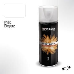Polisan Akrilik Mat Beyaz Sprey Boya 400 ml