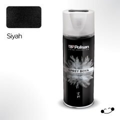 Polisan Metalik Siyah Sprey Boya 400 ml