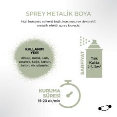 Polisan Metalik Açık Yeşil Sprey Boya 400 ml