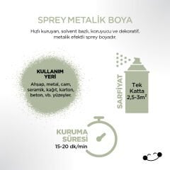Polisan Metalik Açık Yeşil Sprey Boya 400 ml