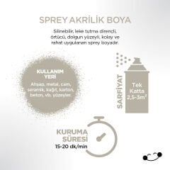 Polisan Akrilik Çakıl Grisi Sprey Boya 400 ml - RAL 7032
