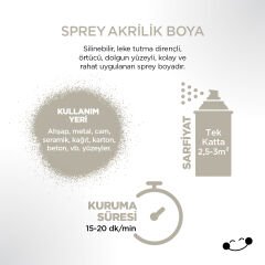 Polisan Akrilik Çakıl Grisi Sprey Boya 400 ml - RAL 7032