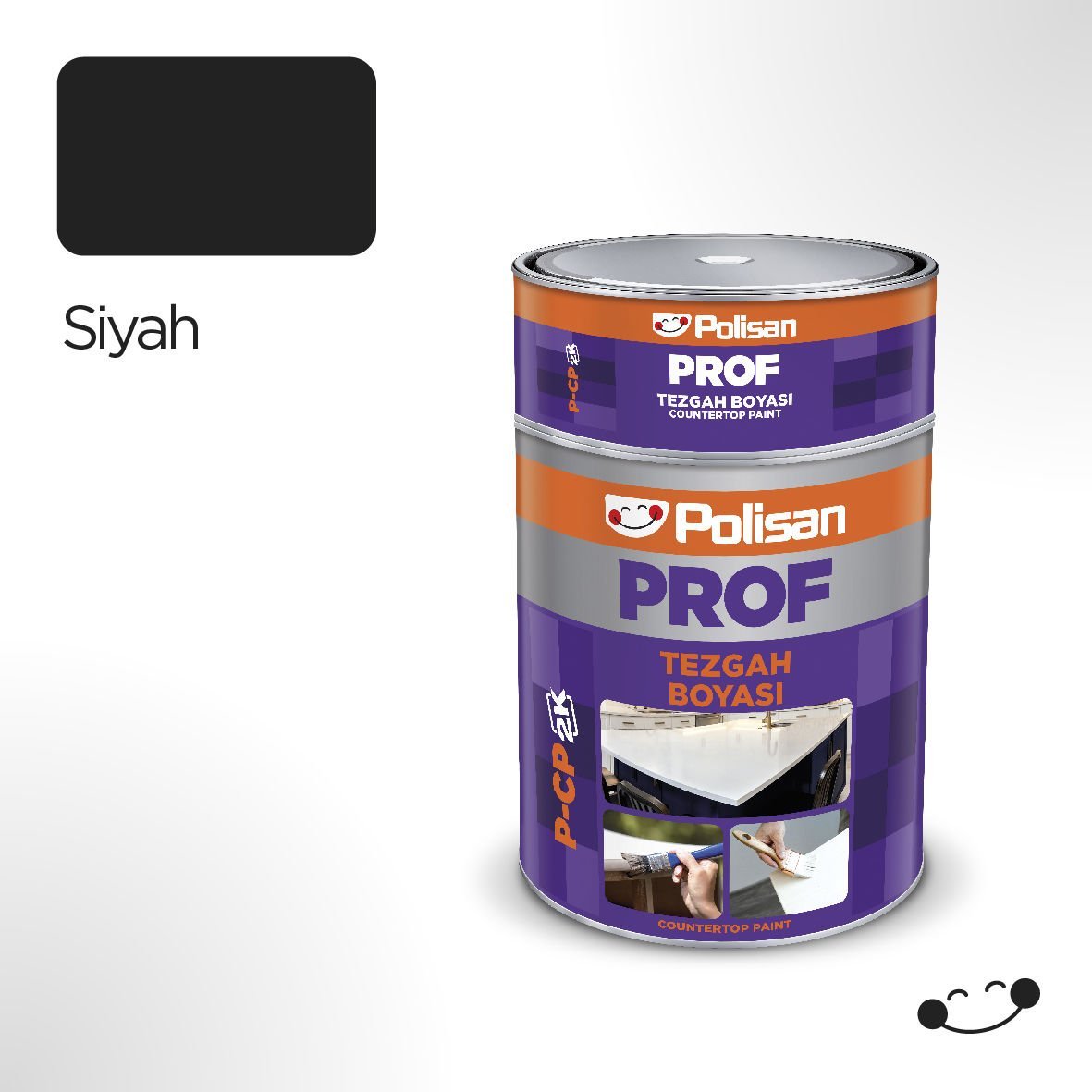 Polisan Prof Siyah Tezgah Boyası (P-CP 2K) 1 kg