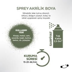 Polisan Akrilik Açık Yeşil Sprey Boya 400 ml - RAL 6012