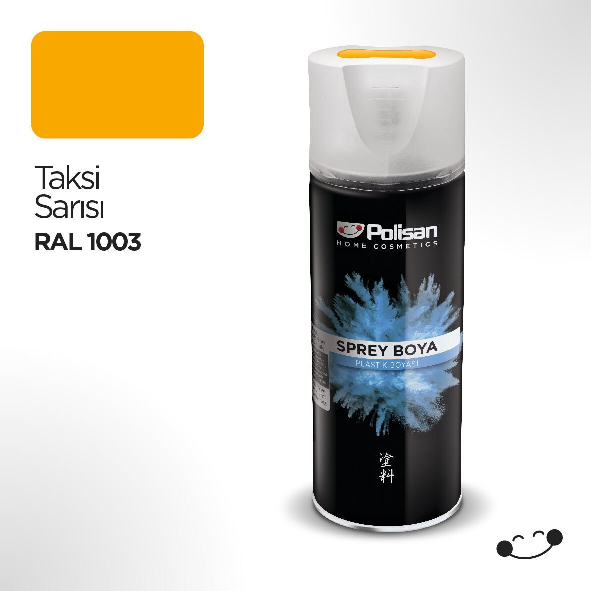 Polisan Plastik Yüzey Taksi Sarısı Sprey Boya 400 ml - RAL 1003