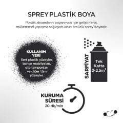 Polisan Plastik Yüzey Mat Beyaz Sprey Boya 400 ml