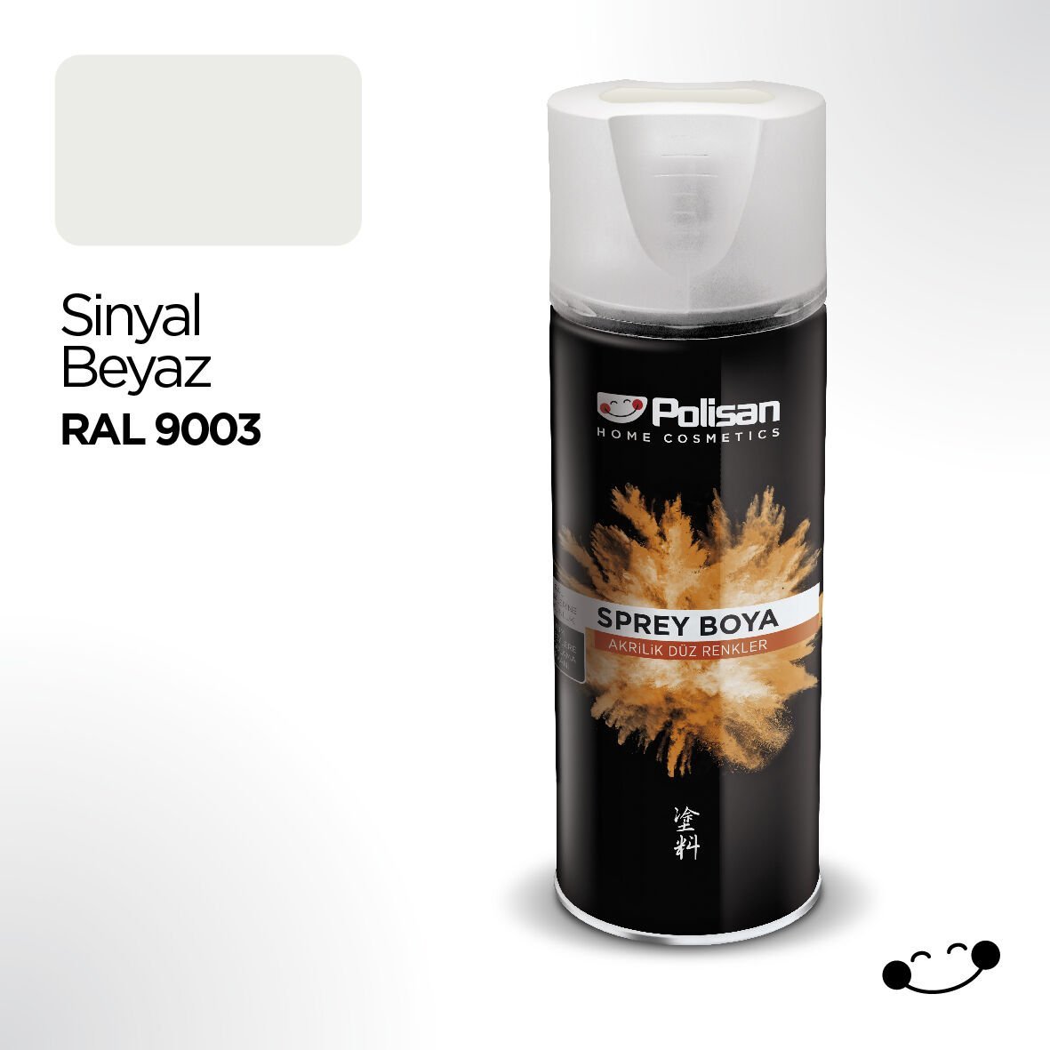 Polisan Akrilik Sprey Sinyal Beyaz - Ral 9003