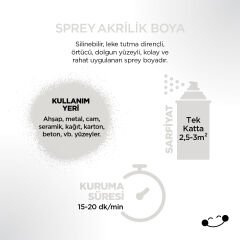 Polisan Akrilik Sprey Sinyal Beyaz - Ral 9003