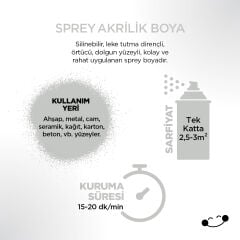 Polisan Akrilik Açık Gri Sprey Boya 400 ml - RAL 7035