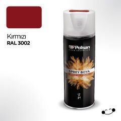 Polisan Akrilik Kırmızı Sprey Boya 400 ml - RAL 3002
