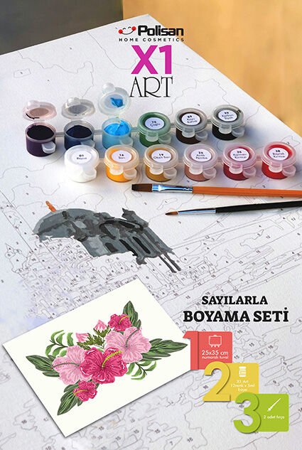 Polisan X1 Art Boyama Seti 25X35 cm Çiçek 5