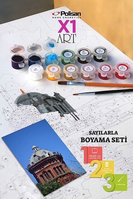 Polisan X1 Art Boyama Seti 40X60 cm Fener Rum