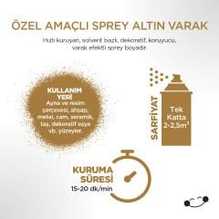 Polisan Altın Varak Efektli Sprey Boya 400 ml