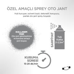 Polisan Oto Jant Alüminyum Sprey Boya 400 ml