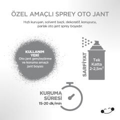 Polisan Oto Jant Alüminyum Sprey Boya 400 ml