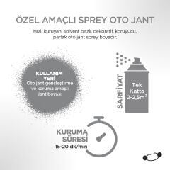 Polisan Oto Jant Alüminyum Sprey Boya 400 ml