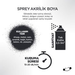 Polisan Akrilik Antrasit Sprey Boya 400 ml - RAL 7016