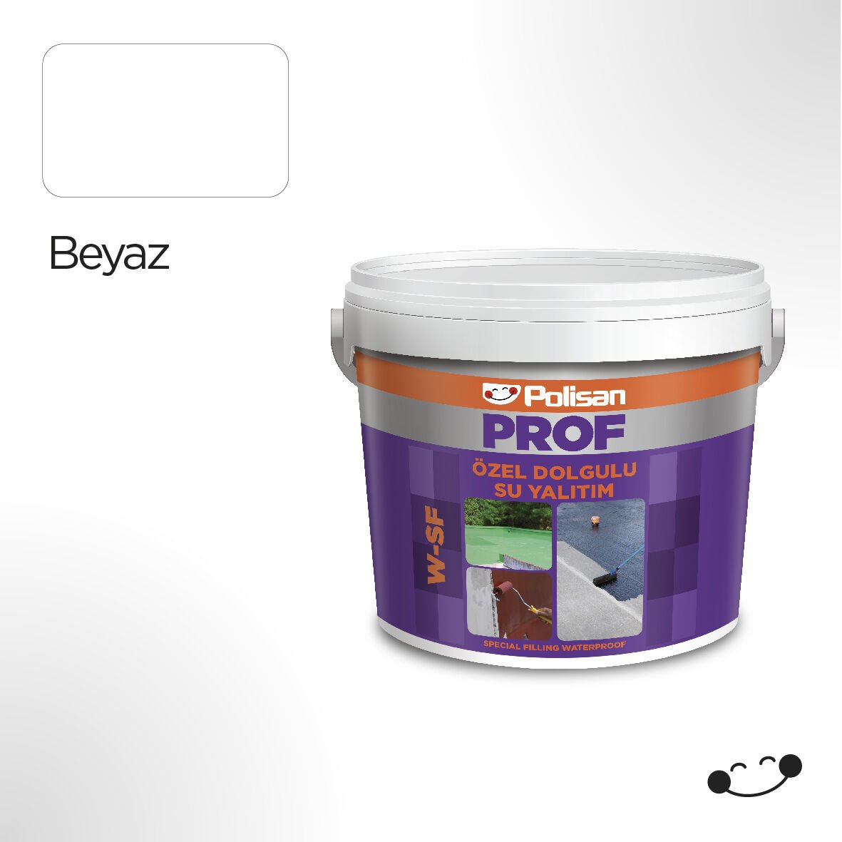 Polisan Prof Beyaz Özel Dolgulu Su Yalıtımı Boyası (W-SF) 5 kg